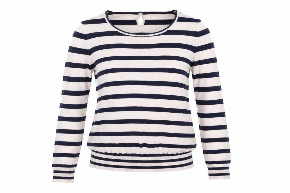 LCW Casual Womens Pink Striped  Pullover Jumper Size M