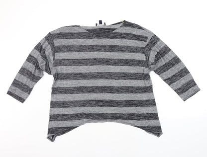 Saloos Womens Grey Striped  Pullover Jumper Size 16