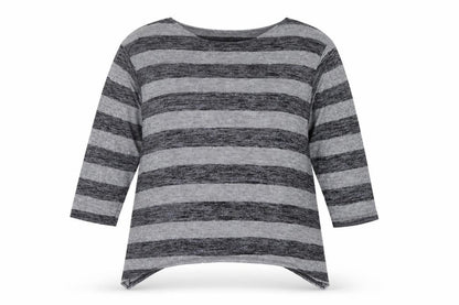 Saloos Womens Grey Striped  Pullover Jumper Size 16