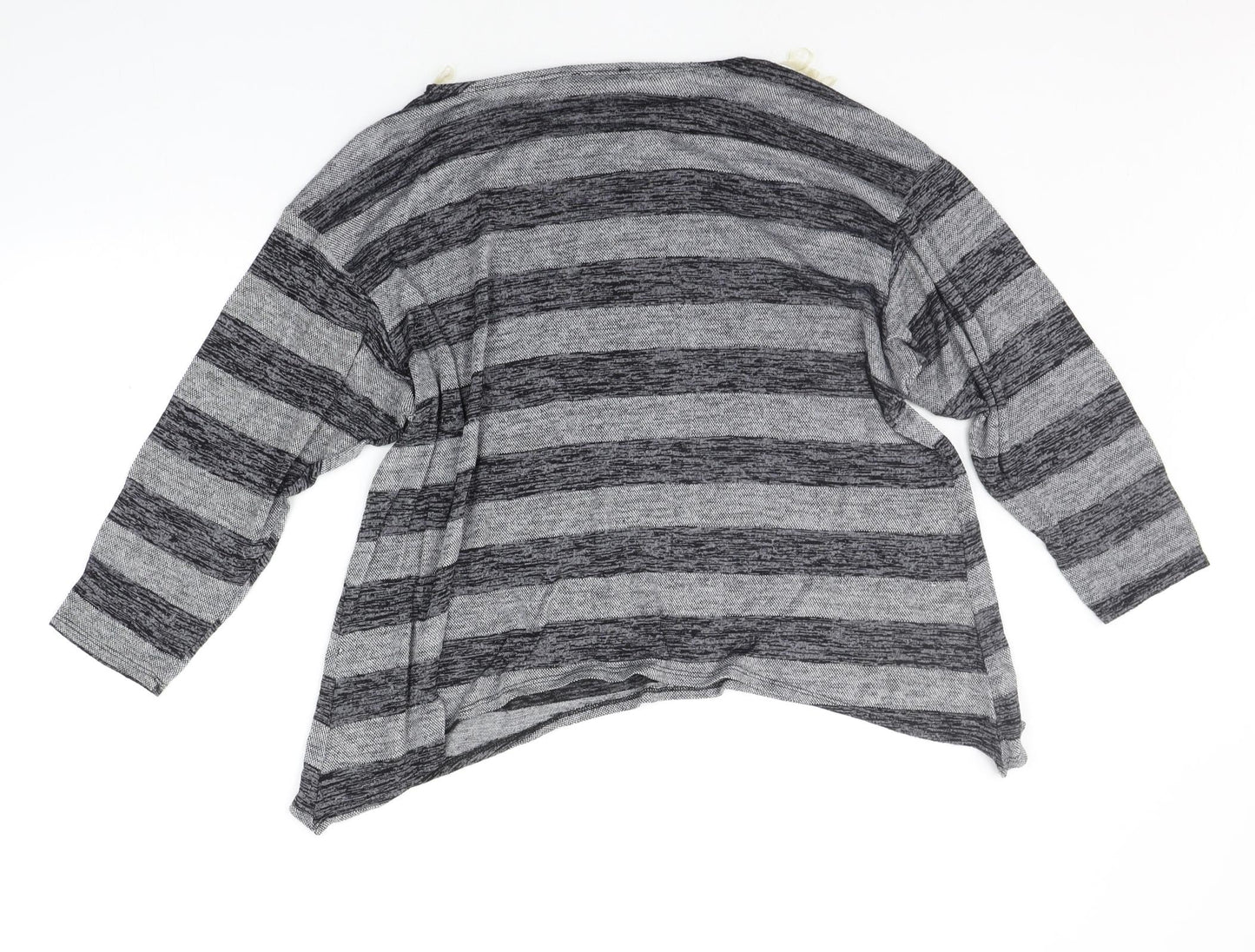 Saloos Womens Grey Striped  Pullover Jumper Size 16