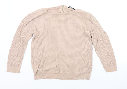 Dorothy Perkins Womens Beige   Pullover Jumper Size 10