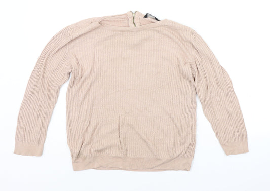 Dorothy Perkins Womens Beige   Pullover Jumper Size 10