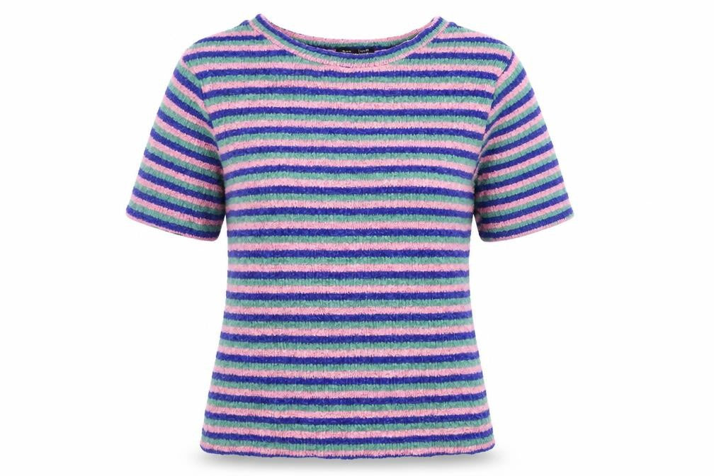 Berksha Girls Blue Striped  Pullover Jumper Size M