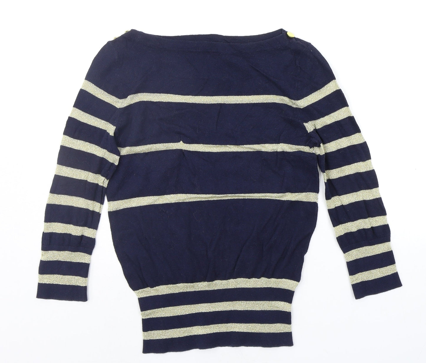 a wear  Womens Blue Striped  Pullover Jumper Size 10