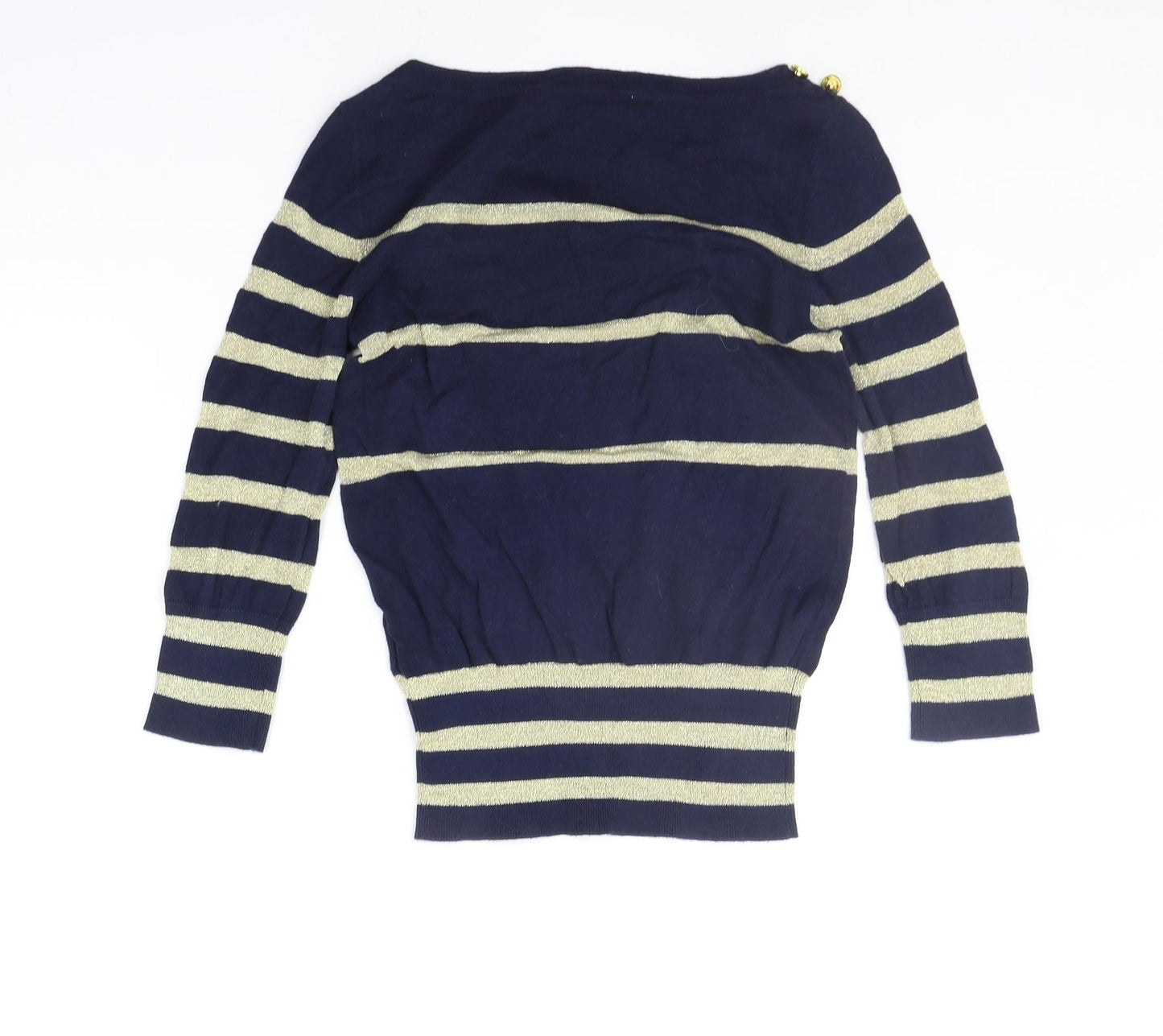 a wear  Womens Blue Striped  Pullover Jumper Size 10
