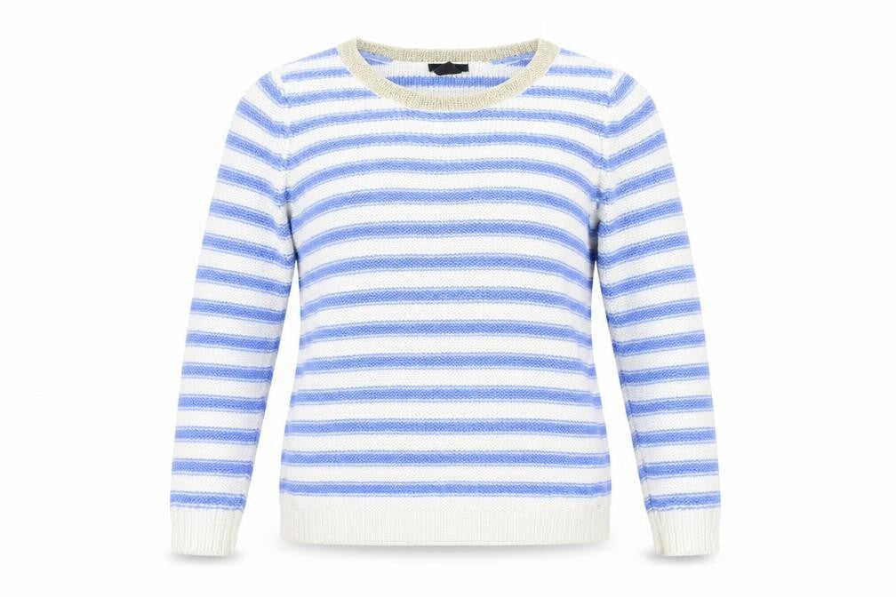 H&M Womens Blue Striped  Henley Jumper Size S