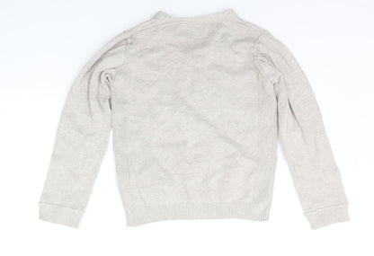 Preloved NEXT Girls Beige   Pullover Jumper Size 10 Years - Back