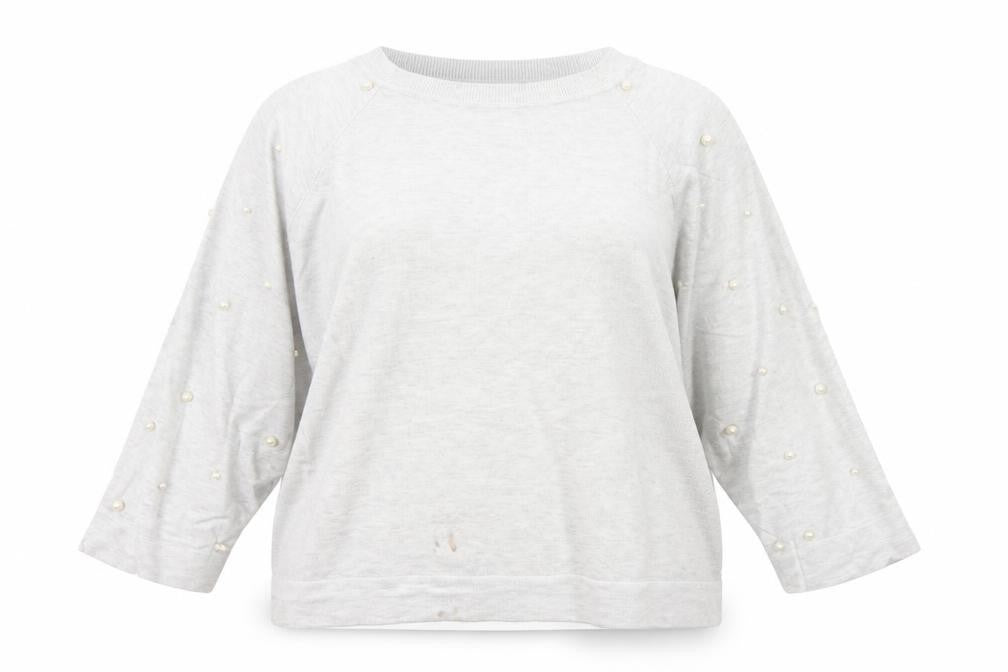 Zara Womens Grey   Pullover Jumper Size M  - perl detail