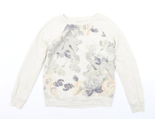 Aerie Womens Beige Floral  Pullover Jumper Size 12