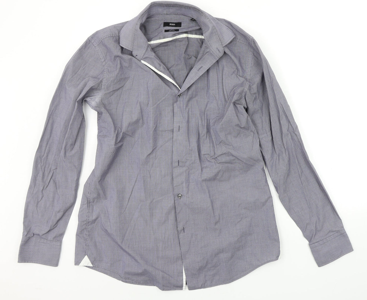 HUGO BOSS Mens Blue    Button-Up Size 16
