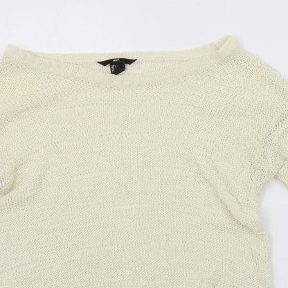 H&M Womens Yellow   Pullover Jumper Size S