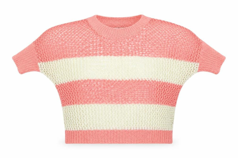 Internacionale Womens Orange Striped  Pullover Jumper Size 10