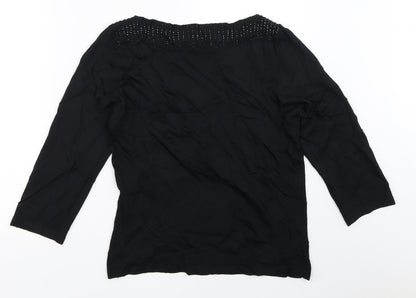 Preloved Marks and Spencer Womens Black   Pullover Jumper Size 12 - Back