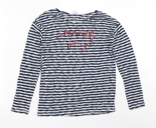 Springfield Womens Blue Striped  Pullover Jumper Size S