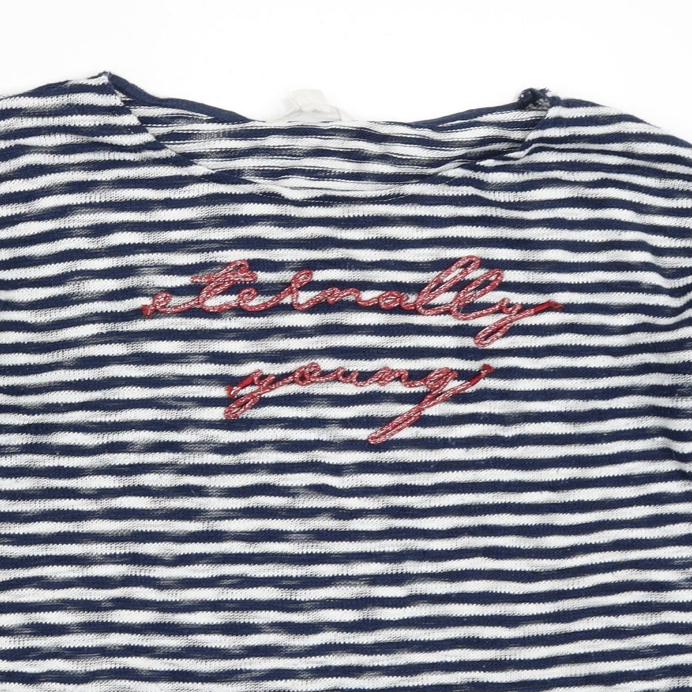 Springfield Womens Blue Striped  Pullover Jumper Size S