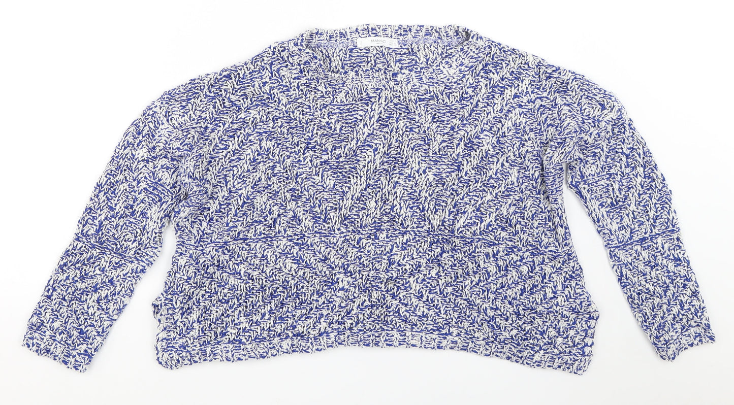 Mango Womens Blue   Pullover Jumper Size S