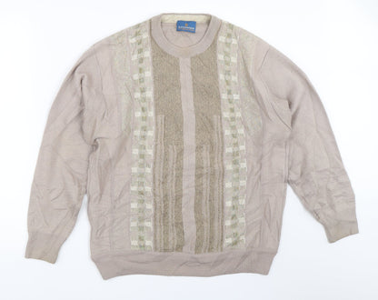 Summerland Mens Beige   Pullover Jumper Size M