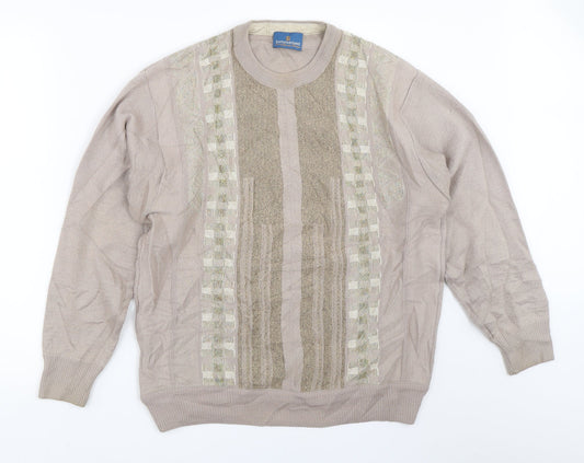 Summerland Mens Beige   Pullover Jumper Size M