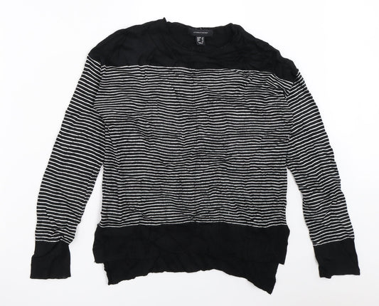 Atmosphere Womens Black Striped  Pullover Jumper Size 10