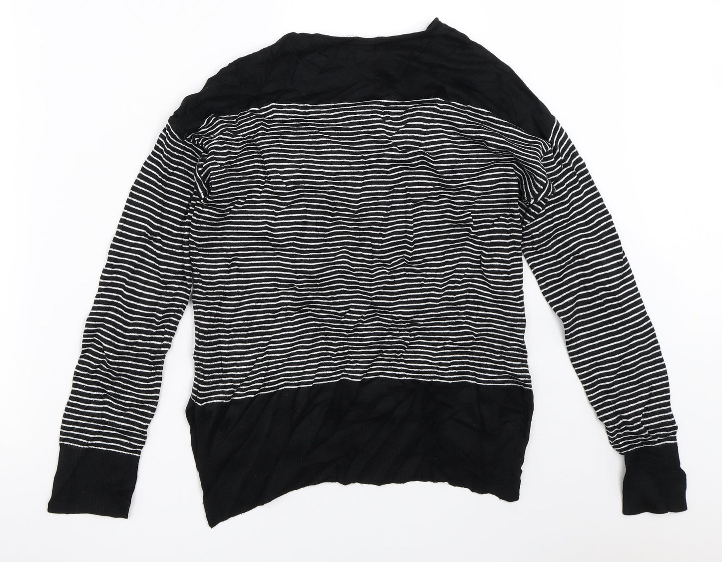 Atmosphere Womens Black Striped  Pullover Jumper Size 10