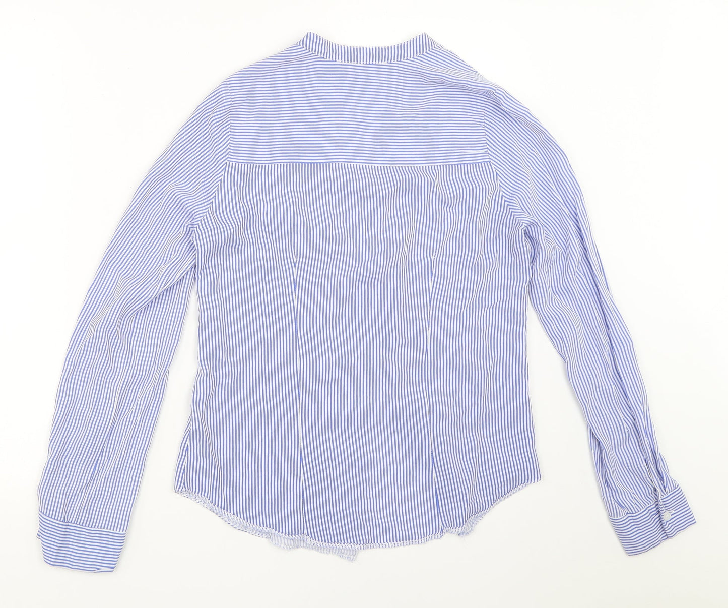 Atmosphere Womens Blue Striped  Basic Button-Up Size 6