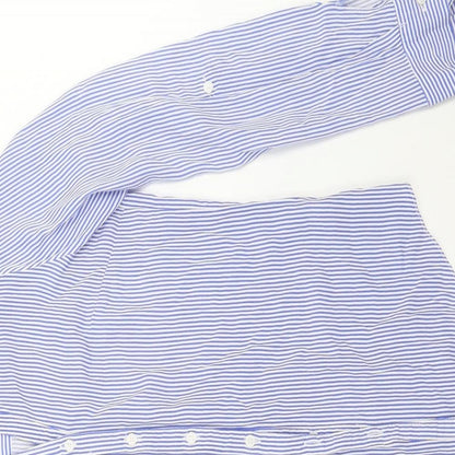 Atmosphere Womens Blue Striped  Basic Button-Up Size 6