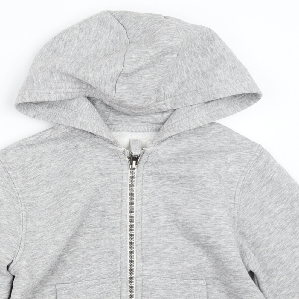NEXT Girls Grey   Full Zip Hoodie Size 5-6 Years