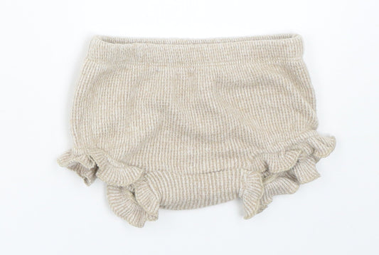 George Girls Beige   Cropped Trousers Size 3-6 Months