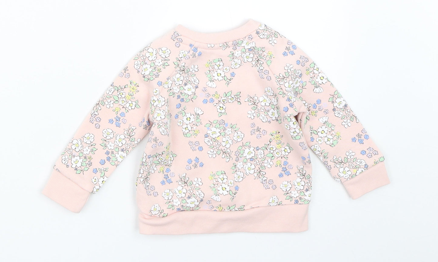 Primark Girls Pink Floral  Pullover Jumper Size 3-6 Months