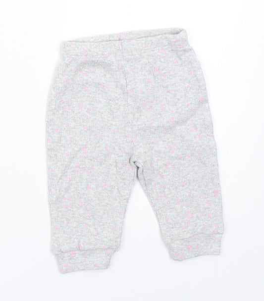 Mothercare Girls Grey   Jogger Trousers Size 0-3 Months