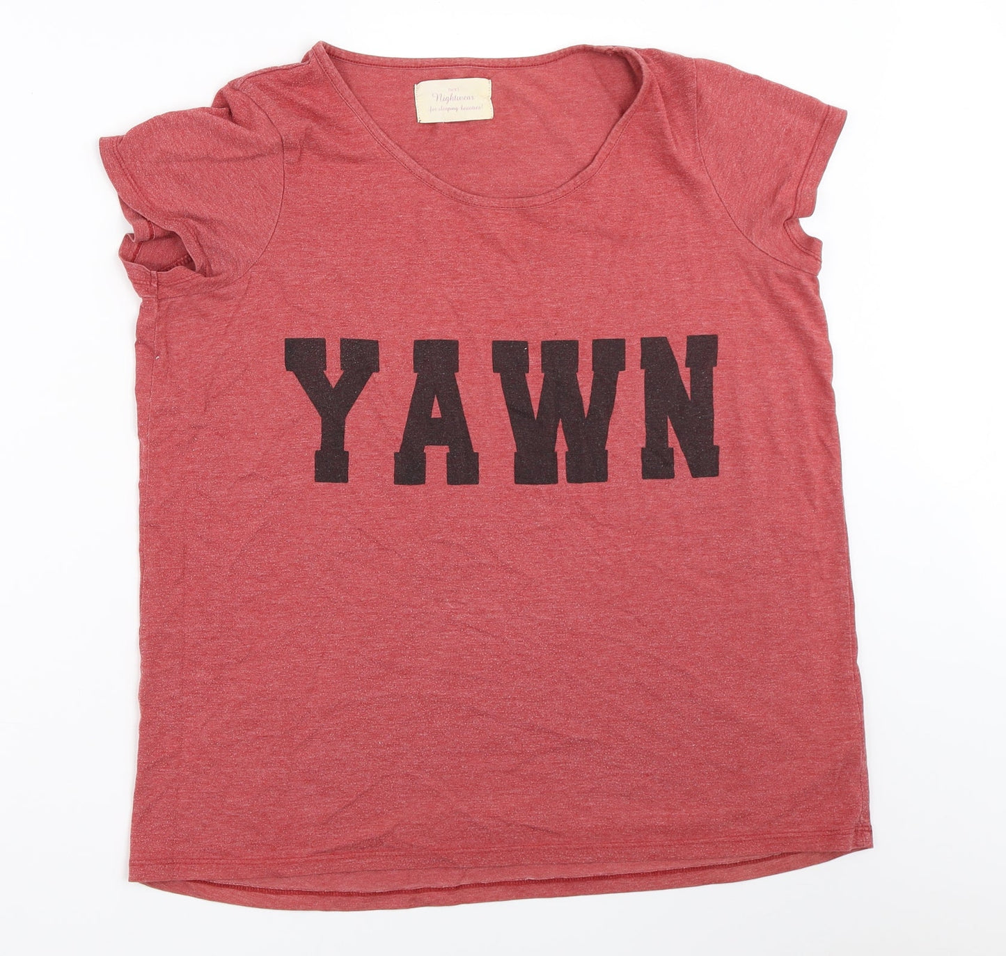 NEXT Womens Red Solid  Top Pyjama Top Size 14