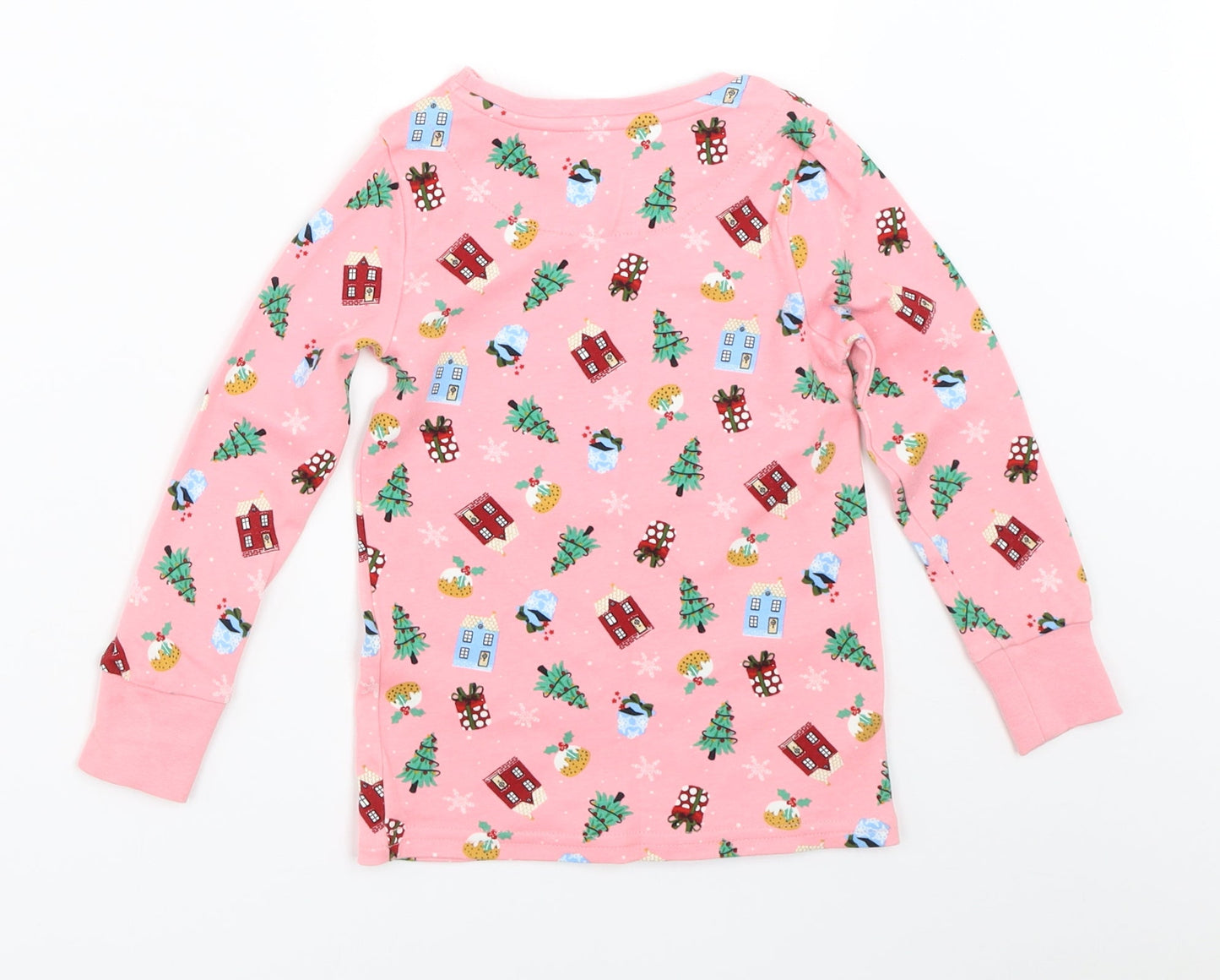 George Girls Pink Solid  Top Pyjama Top Size 3-4 Years  - christmas