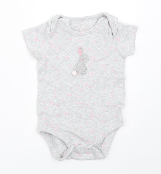 Mothercare Girls Grey   Babygrow One-Piece Size 0-3 Months