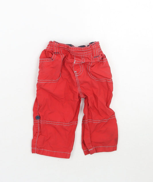 TU Baby Red   Cargo Trousers Size 3-6 Months