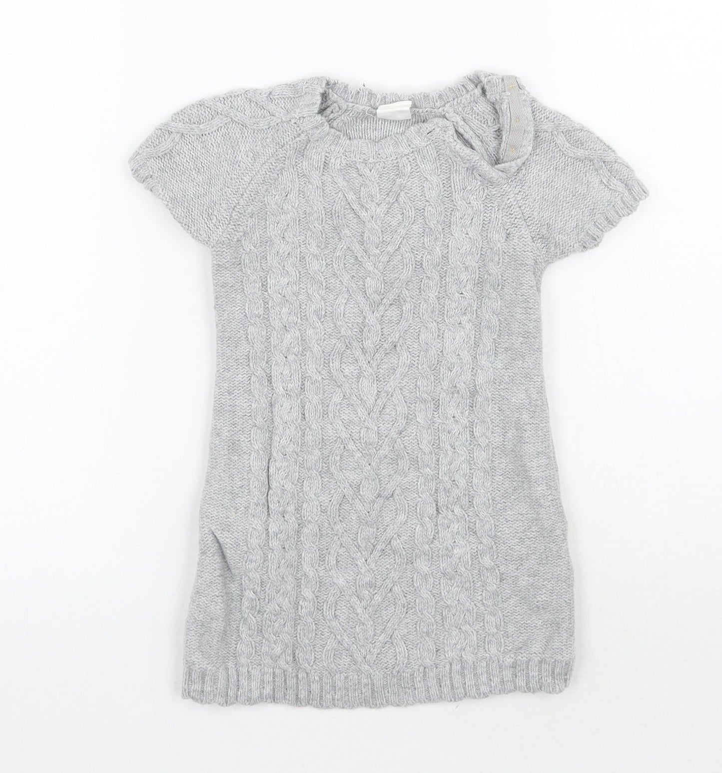 H&M Girls Grey   Pullover Jumper Size XS