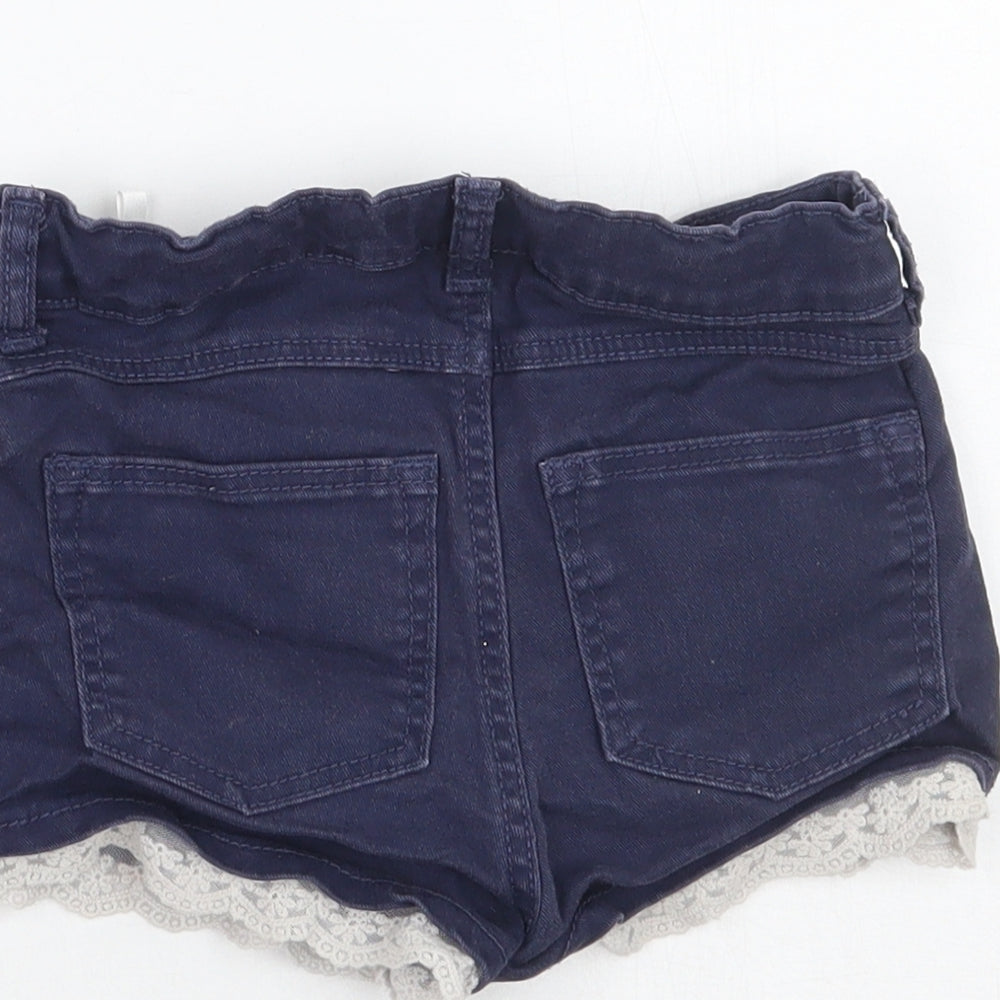H&M Girls Blue   Cut-Off Shorts Size 5-6 Years