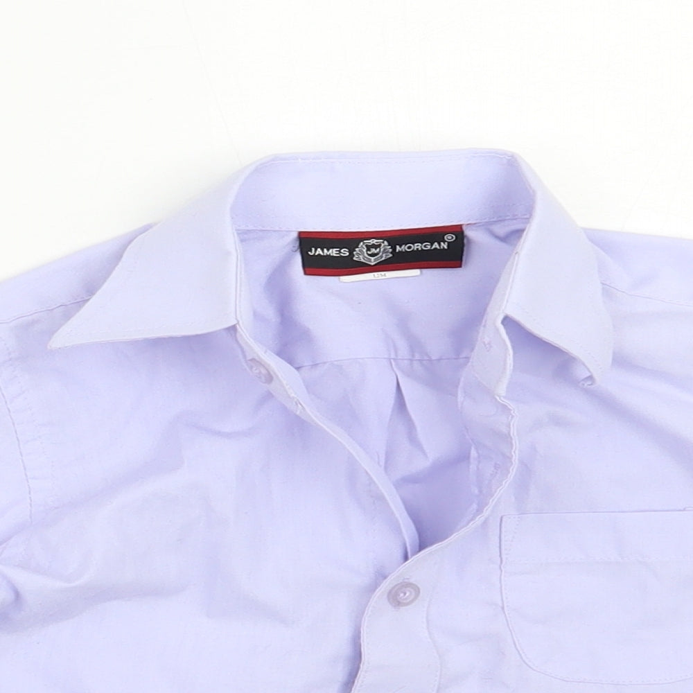 James morgan Boys Purple   Basic Button-Up Size 12 Months