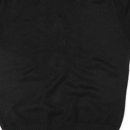 C&A Womens Black Floral  Pullover Jumper Size 12
