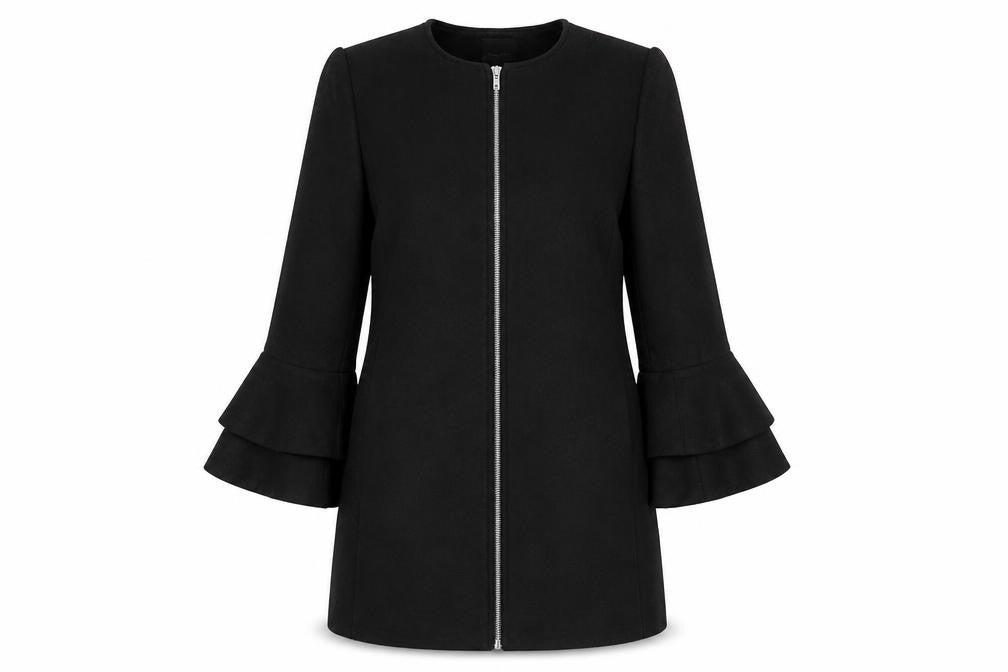 New Look Womens Black   Overcoat Coat Size 10  - Flared cuffs