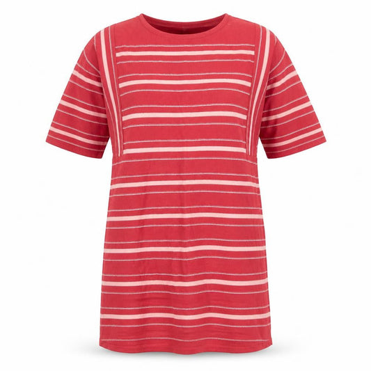 Mosoon Womens Orange Striped  Jumper Dress  Size L  - Dark Terracotta & Beige stripe