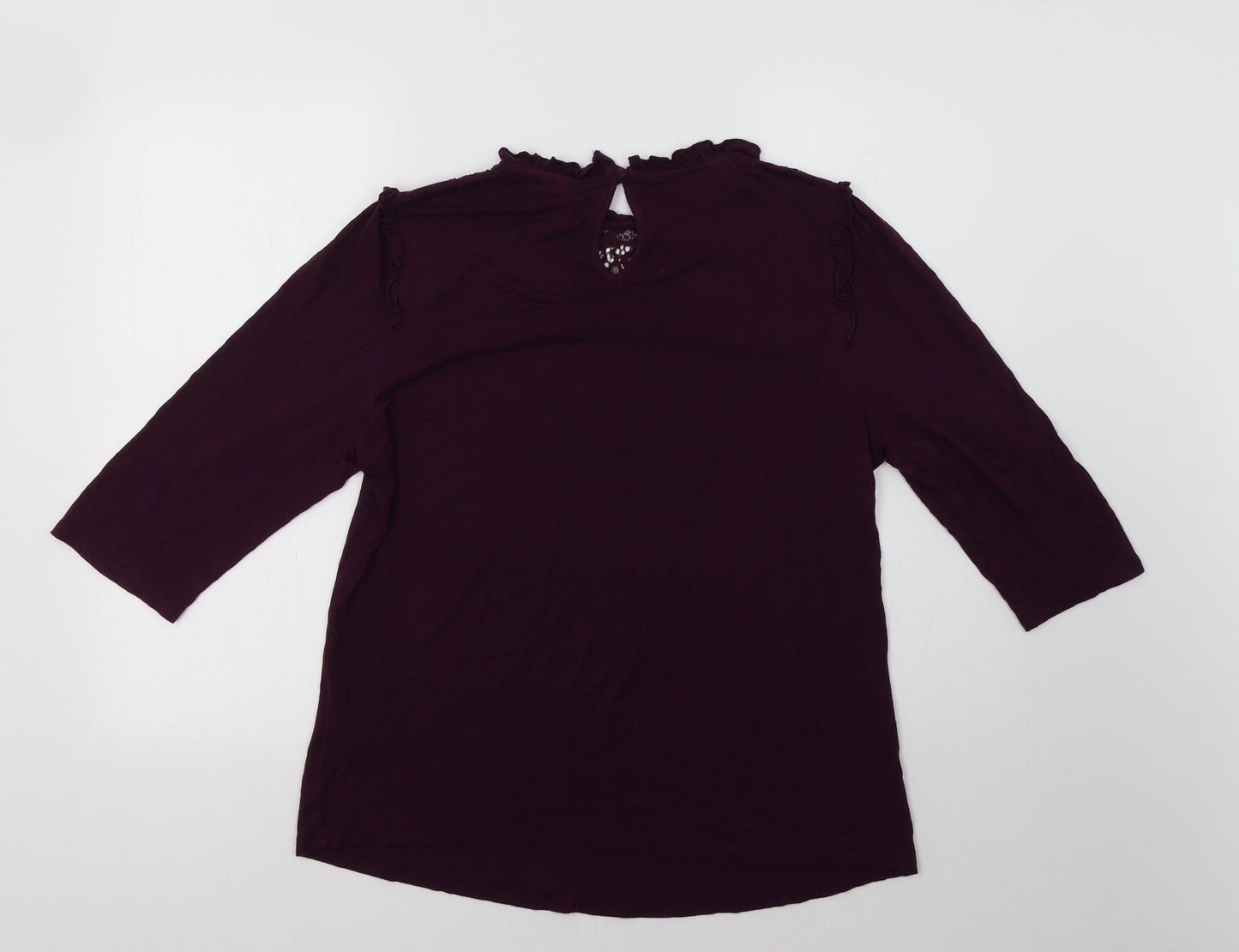 Henry Holland Womens Purple   Basic Blouse Size 16  - Lace Detail