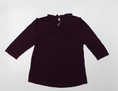 Henry Holland Womens Purple   Basic Blouse Size 16  - Lace Detail