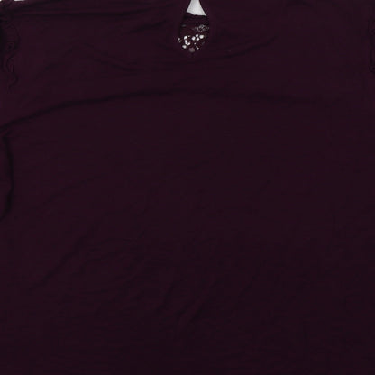 Henry Holland Womens Purple   Basic Blouse Size 16  - Lace Detail