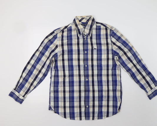 Matalan Mens Blue Check   Button-Up Size M