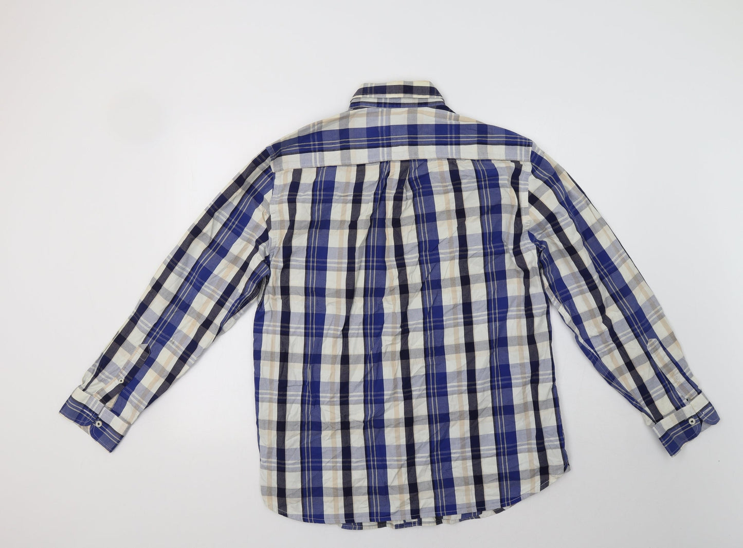 Matalan Mens Blue Check   Button-Up Size M