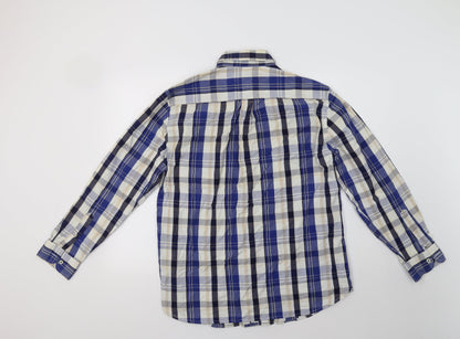 Preloved Matalan Mens Blue Check   Button-Up Size M - Back