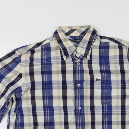 Preloved Matalan Mens Blue Check   Button-Up Size M - Detail