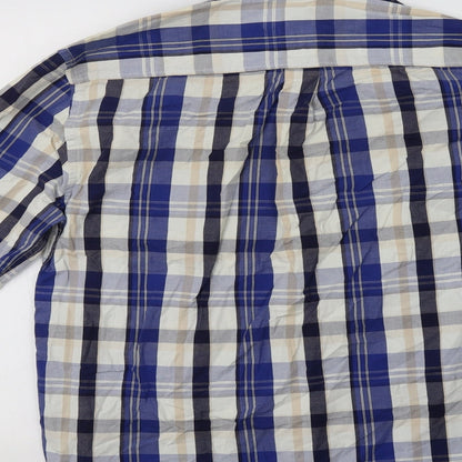 Preloved Matalan Mens Blue Check   Button-Up Size M - Label