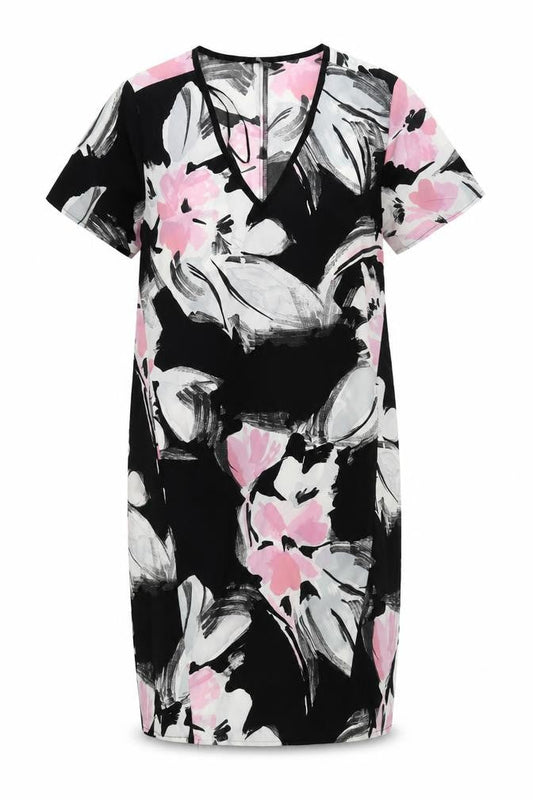 F&F Womens Black Floral  Sheath  Size 8