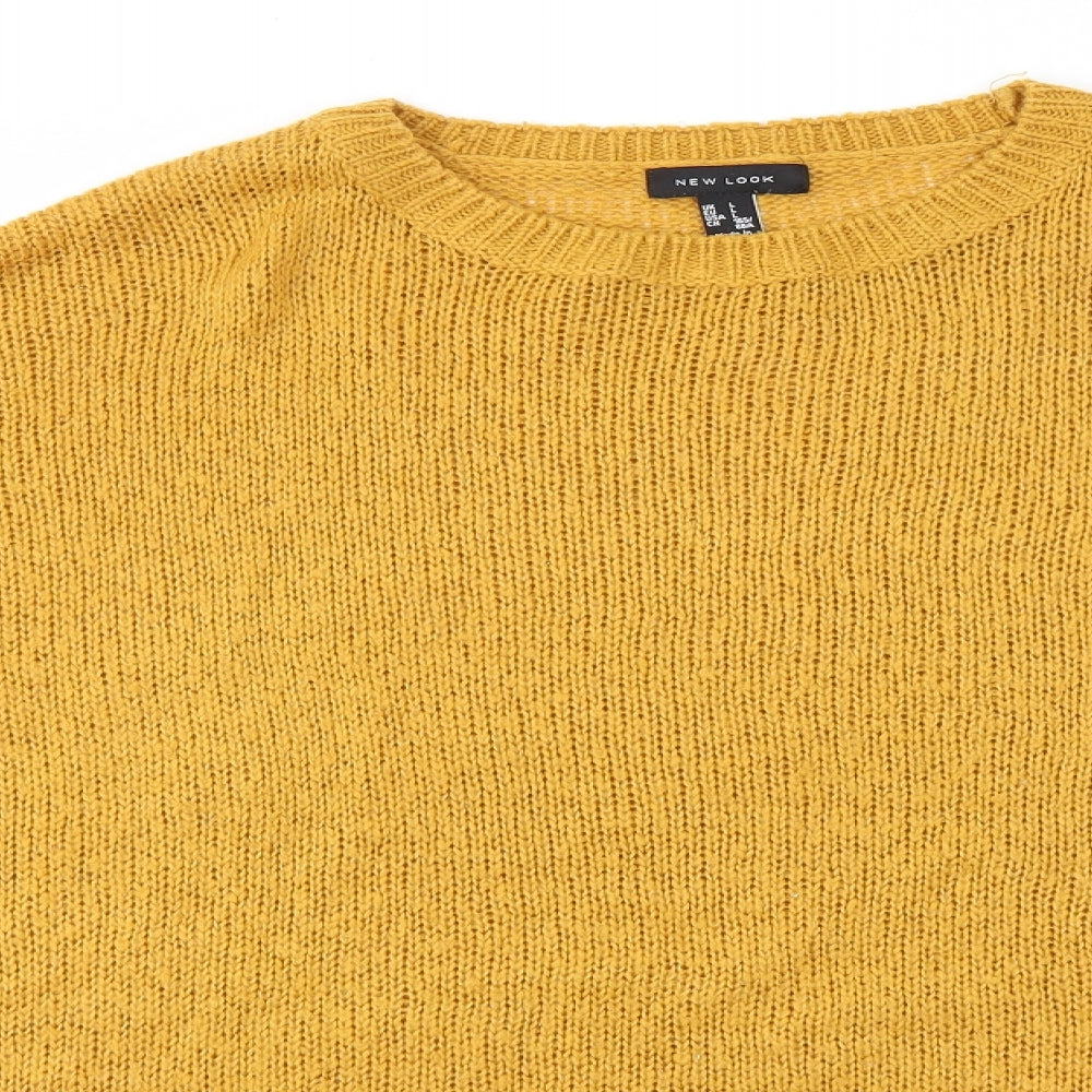 New Look Womens Yellow   Pullover Jumper Size L